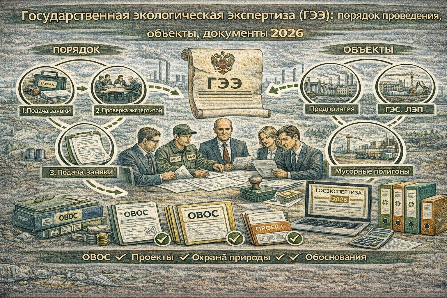 Государственная экологическая экспертиза (ГЭЭ): порядок проведения, объекты, документы 2026