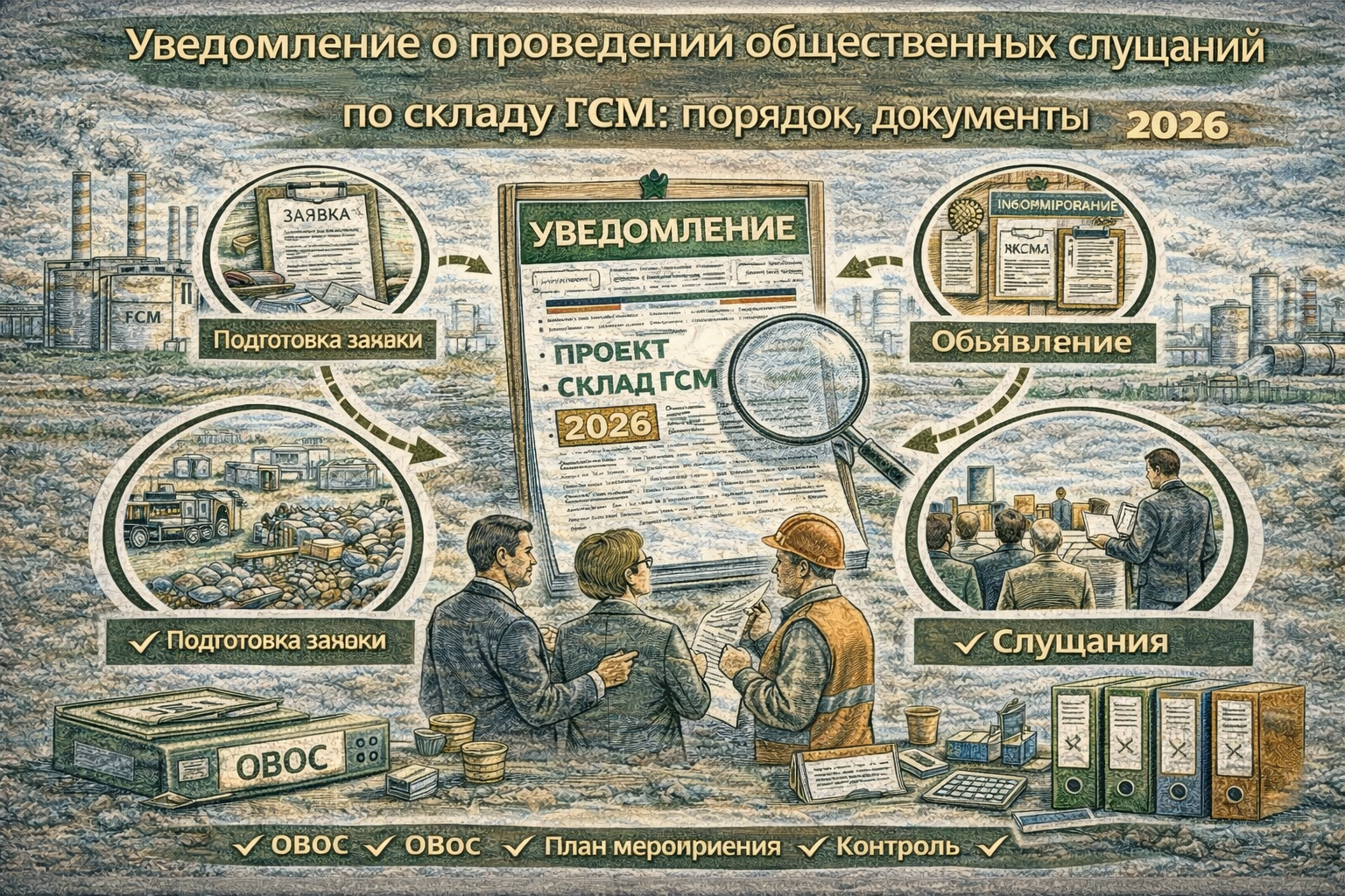 Уведомление о проведении общественных слушаний по складу ГСМ: порядок, документы 2026