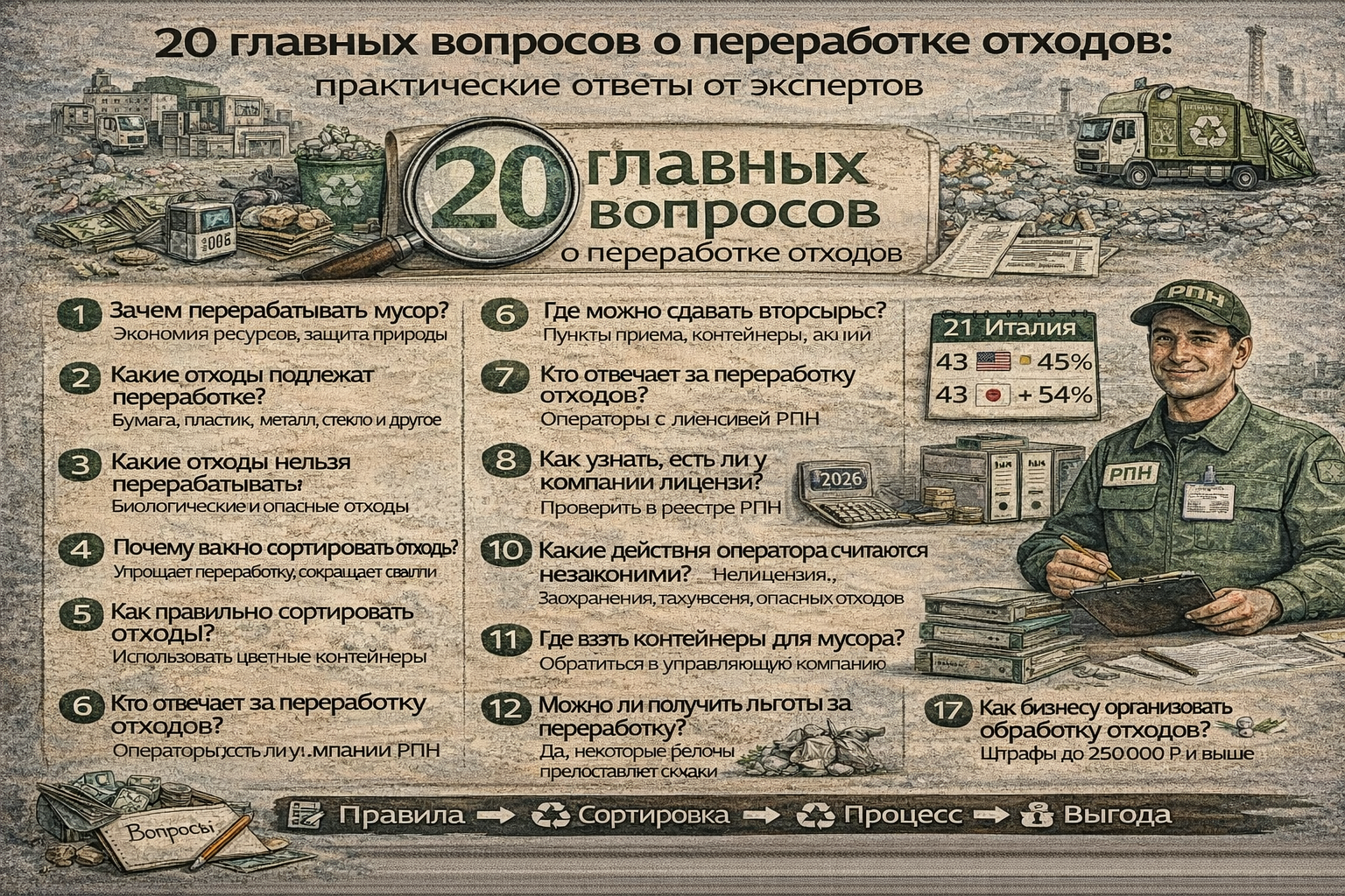 20 главных вопросов о переработке отходов: практические ответы от экспертов