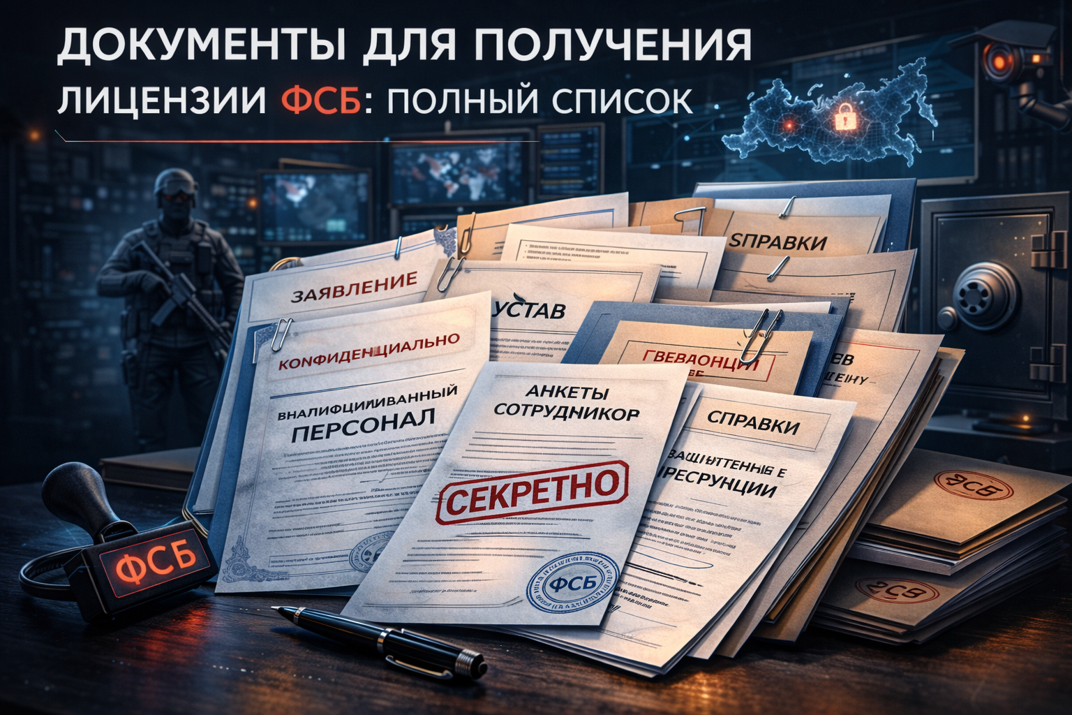 Документы для получения лицензии ФСБ: полный список
