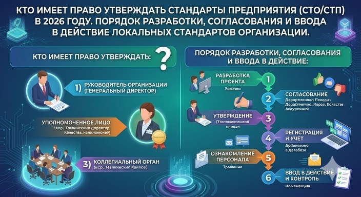 Утверждение СТП 2026: Кто подписывает, Порядок, ГОСТ Р 1.4