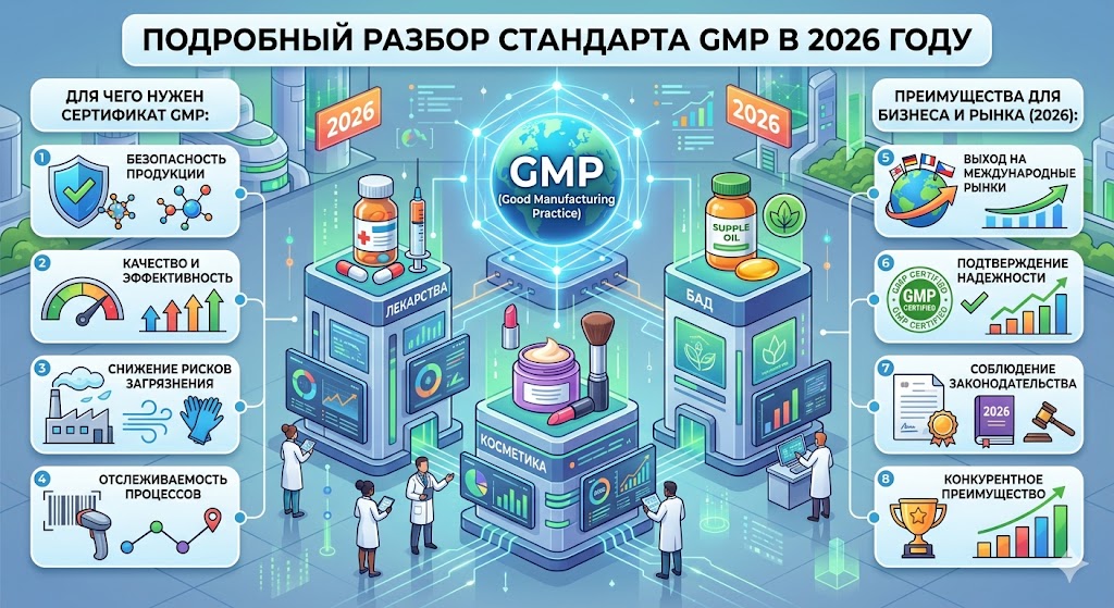 Стандарт GMP 2026: Что это такое, зачем нужен сертификат ГМП