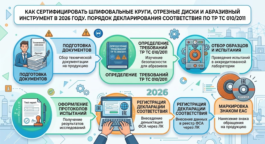 Сертификат на Абразивные Диски 2026: ТР ТС 010, Декларация