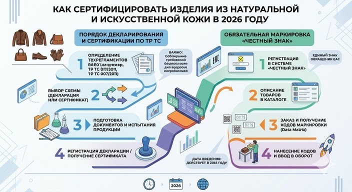 Сертификат на Кожаные Изделия 2026: Кожа, Сумки, Ремни, Обувь