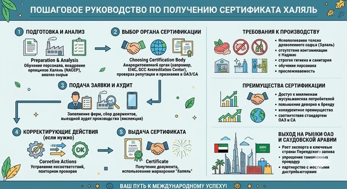 Сертификация Халяль 2026: Как получить знак, Требования, Экспорт