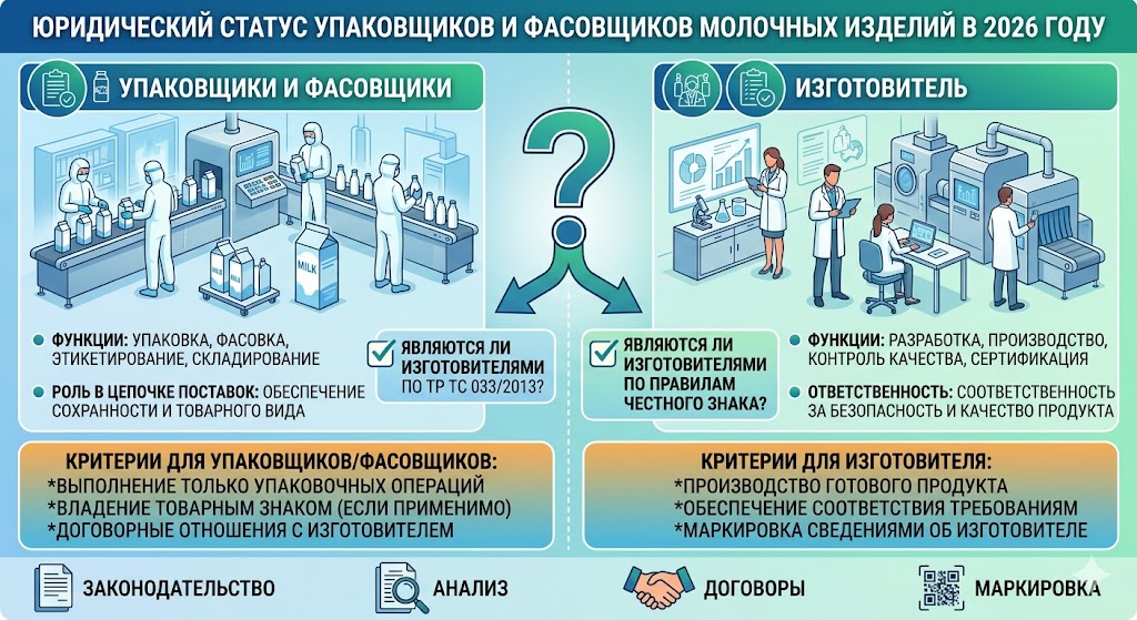 Фасовка Молочки 2026: Упаковщик или Изготовитель? ТР ТС 033