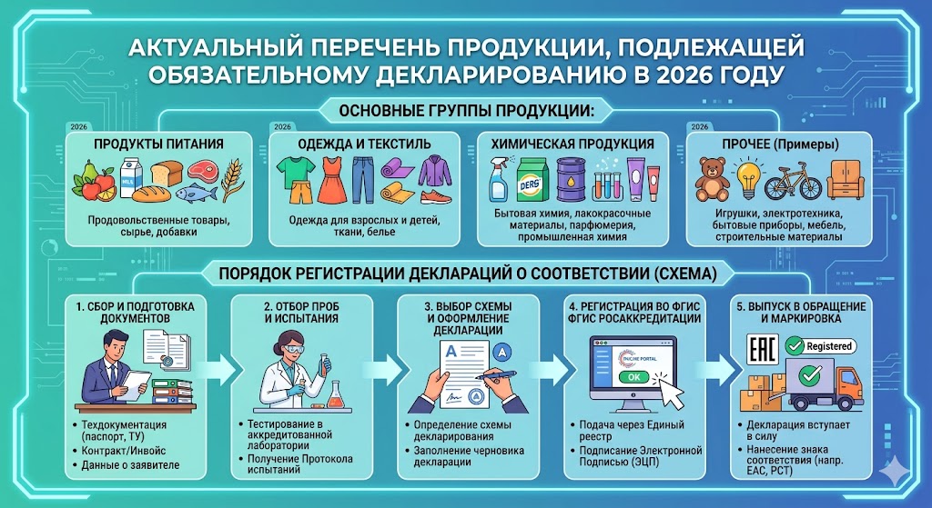 Список товаров для декларирования 2026: ТР ТС, ПП 2425