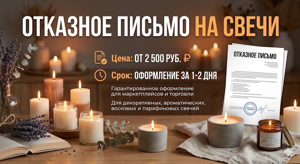Отказное письмо на свечи от 2 500 руб., срок 1-2 дня | Реестр Гарант