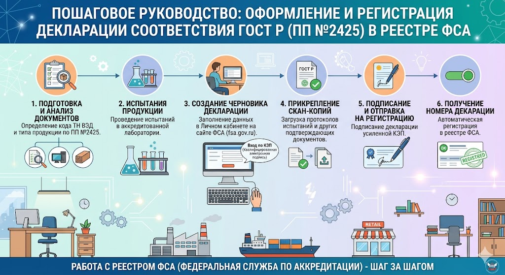 Декларация ПП 2425 2026: ГОСТ Р, Как получить и зарегистрировать