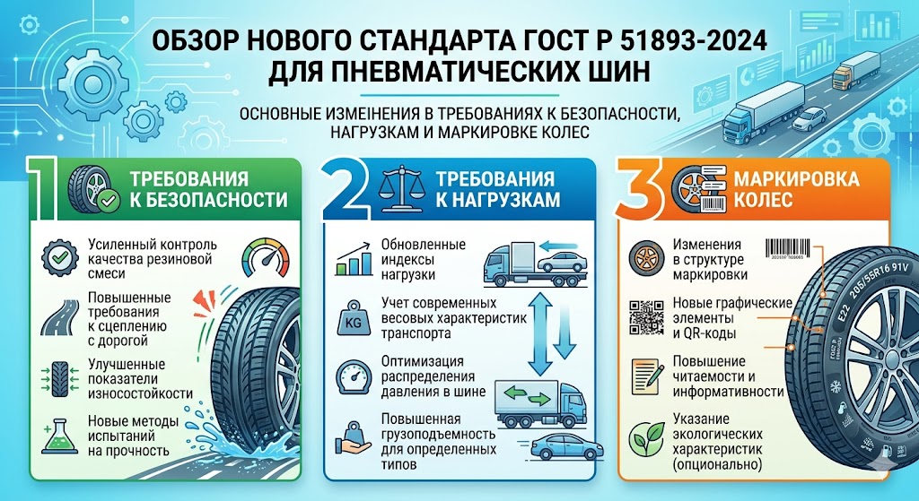 ГОСТ Р 51893-2024: Пневматические Шины, Требования, Сертификация
