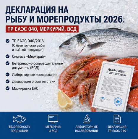 Декларация на Рыбу и Морепродукты 2026: ТР ЕАЭС 040, Меркурий, ВСД