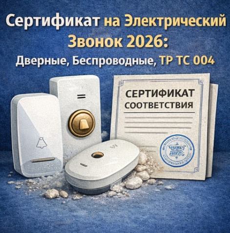 Сертификат на Электрический Звонок 2026: Дверные, Беспроводные, ТР ТС 004