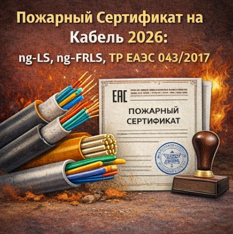 Пожарный сертификат на кабель ng-LS и ng-FRLS: ТР ЕАЭС 043/2017 в России