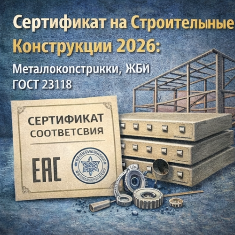 Сертификат на Строительные Конструкции 2026: Металлоконструкции, ЖБИ, ГОСТ 23118