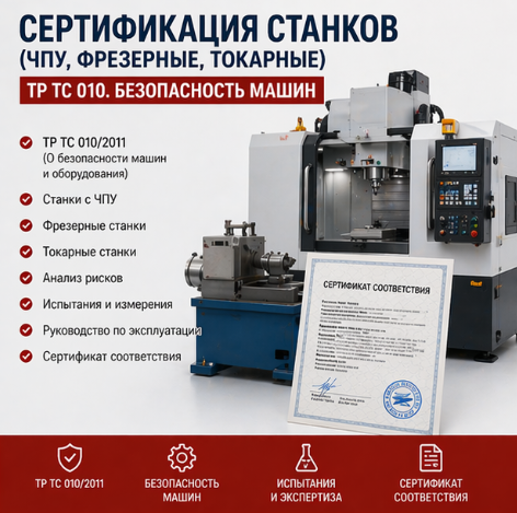 Сертификат или декларация на станок по ТР ТС 010/2011: ЧПУ, токарные и фрезерные станки