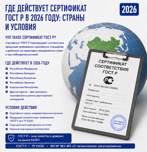 Где действует сертификат ГОСТ Р в 2026 году: страны и условия