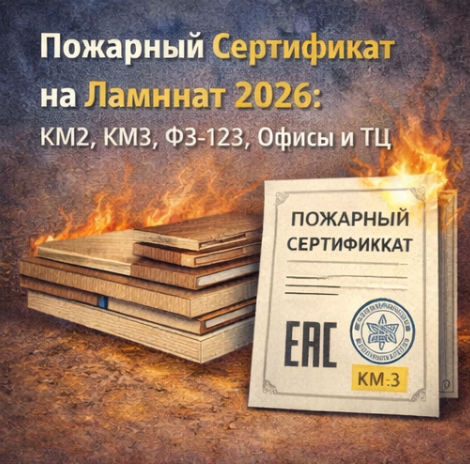 Пожарный Сертификат на Ламинат 2026: КМ2, КМ3, ФЗ-123, Офисы и ТЦ