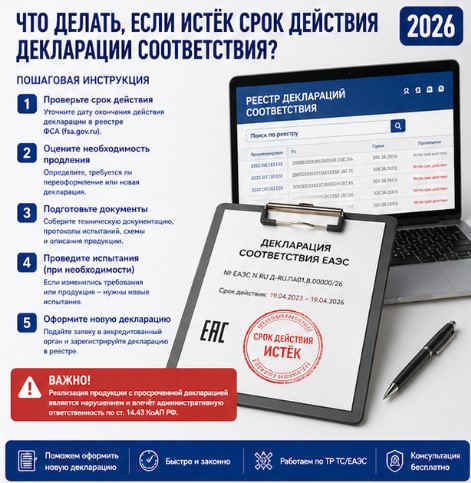 Что делать, если истёк срок действия декларации соответствия? 2026