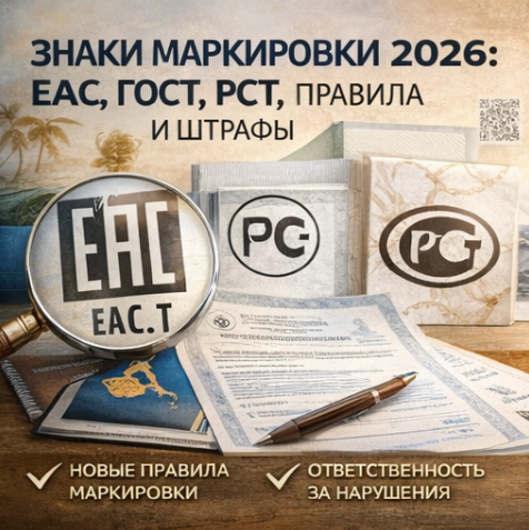 Знаки Маркировки Продукции 2026: EAC, ГОСТ, РСТ, Правила и Штрафы