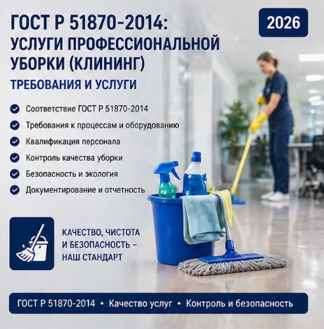 ГОСТ Р 51870-2014: услуги профессиональной уборки (клининг) 2026