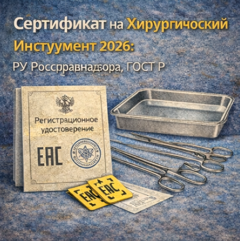 Сертификат на Хирургический Инструмент 2026: РУ Росздравнадзора, ГОСТ Р