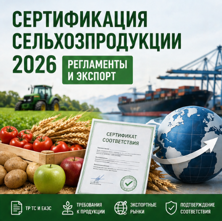 Сертификация сельхозпродукции 2026: регламенты и экспорт