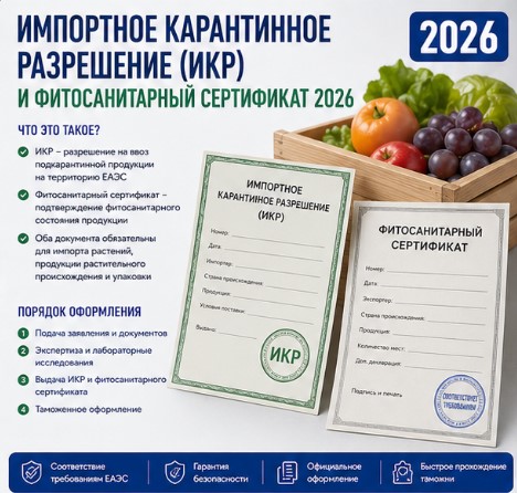 Импортное карантинное разрешение (ИКР) и фитосанитарный сертификат 2026