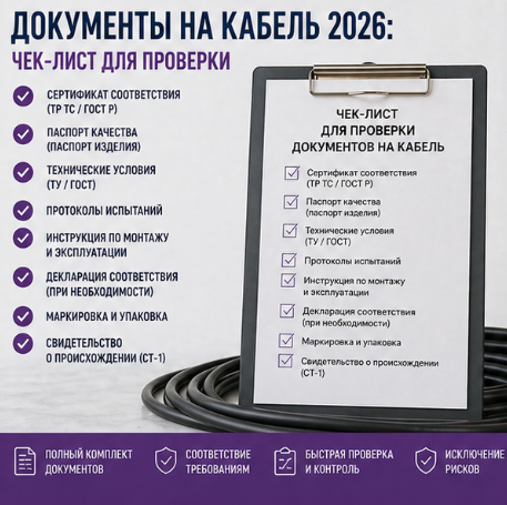 Документы на кабель 2026: чек-лист для проверки
