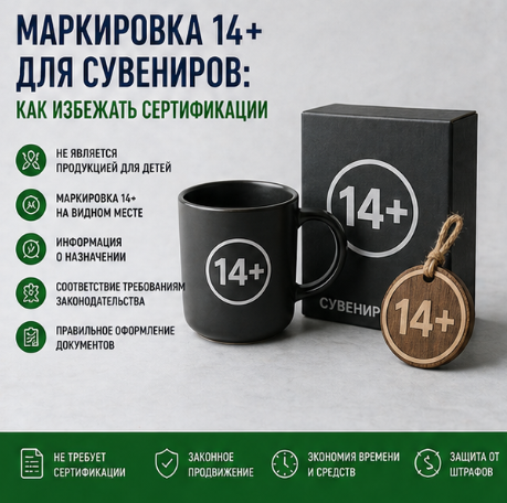 Маркировка 14+ для сувениров: как избежать сертификации