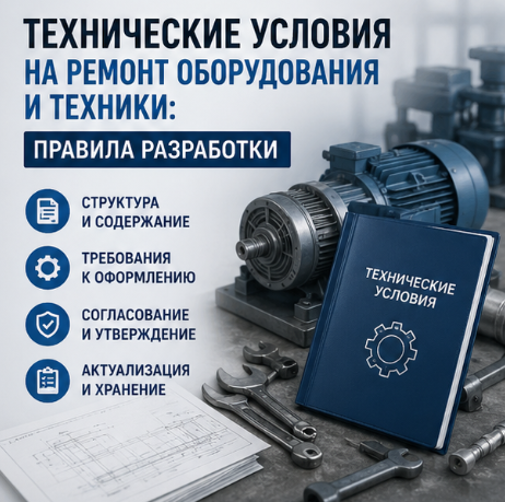 Технические условия на ремонт оборудования и техники: правила разработки