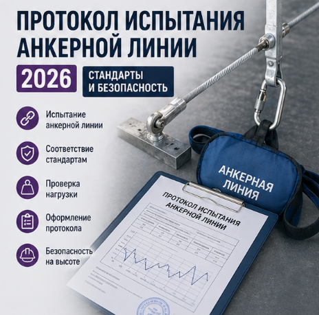 Протокол испытания анкерной линии 2026: стандарты и безопасность