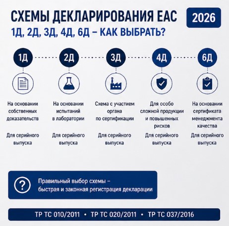 Схемы декларирования ЕАС 1д, 2д, 3д, 4д, 6д: как выбрать в России
