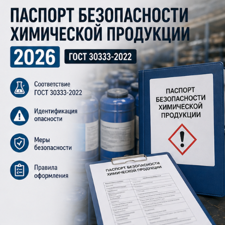Паспорт безопасности химической продукции 2026: ГОСТ 30333-2022