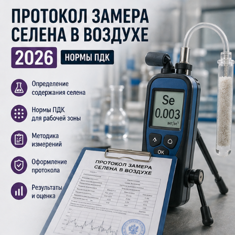 Протокол замера селена в воздухе 2026: нормы ПДК