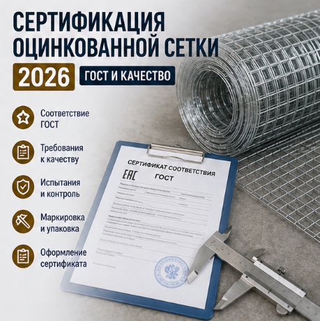 Сертификация оцинкованной сетки: ГОСТ, документы и проверка качества в России