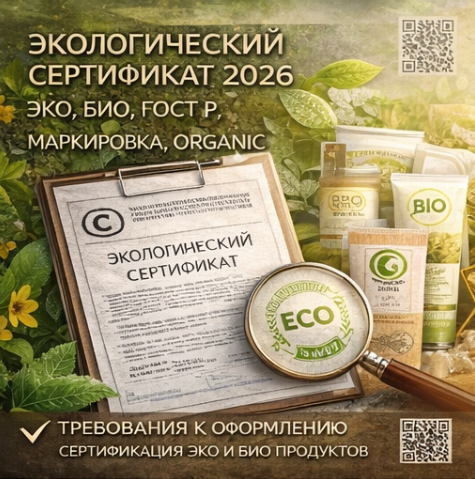 Экологический сертификат 2026: ЭКО, БИО, ГОСТ Р, Маркировка, Organic