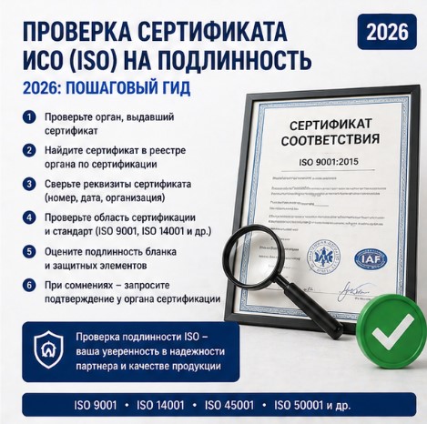 Проверка сертификата ИСО (ISO) на подлинность 2026: пошаговый гид