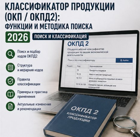 Классификатор продукции (ОКП / ОКПД2): функции и методика поиска