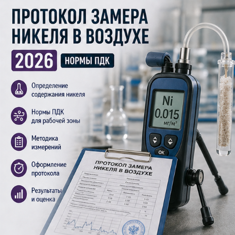 Протокол замера никеля в воздухе 2026: нормы ПДК