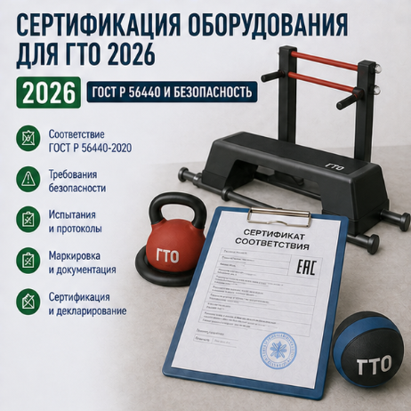 Сертификация оборудования для ГТО 2026: ГОСТ Р 56440 и безопасность