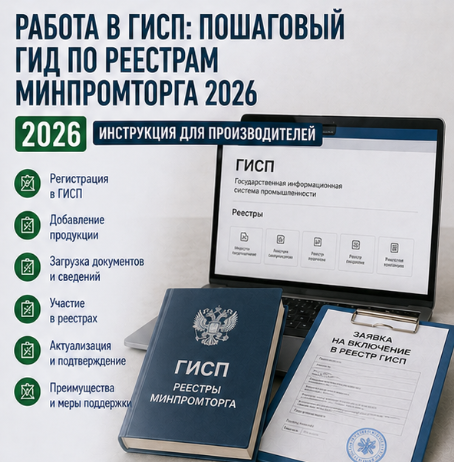 Работа в ГИСП: пошаговый гид по реестрам Минпромторга 2026
