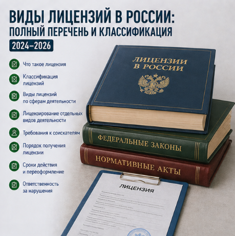 Виды лицензий в России: полный перечень и классификация 2024–2026