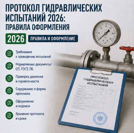 Протокол гидравлических испытаний 2026: правила оформления