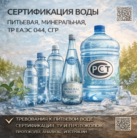 Сертификация питьевой и минеральной воды: ТР ЕАЭС 044/2017, декларация и СГР