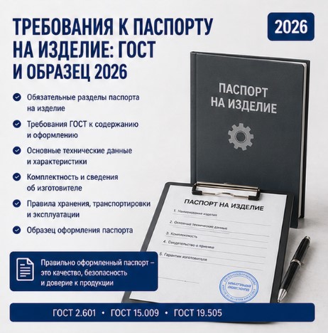 Требования к паспорту на изделие: ГОСТ, содержание и образец для России