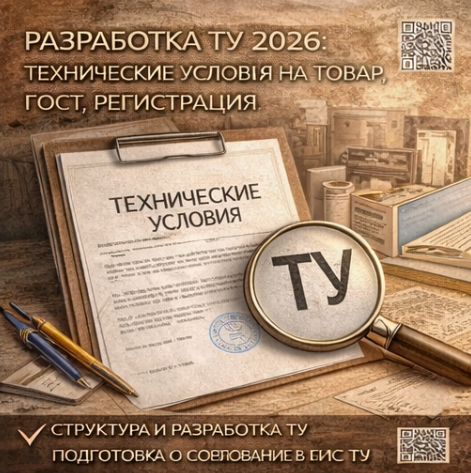 Разработка ТУ 2026: Технические условия на товар, ГОСТ, Регистрация