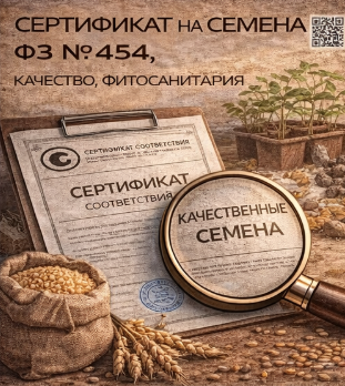 Сертификат на Семена 2026: ФЗ №454, Качество, Фитосанитария