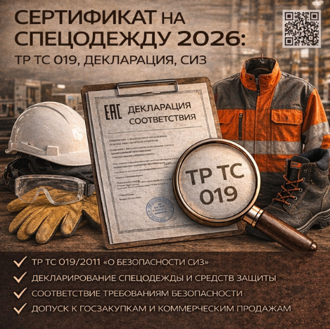 Сертификат на Спецодежду 2026: ТР ТС 019, Декларация, СИЗ