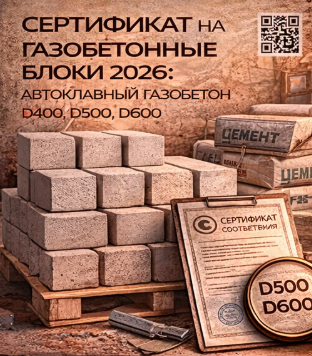 Сертификат на Газобетонные Блоки 2026: Автоклавный Газобетон D400, D500, D600