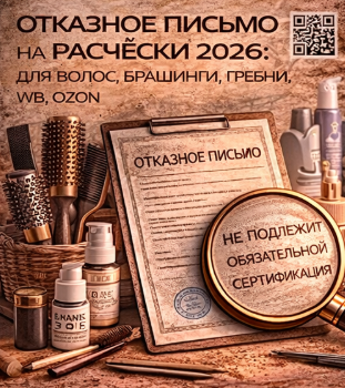 Отказное Письмо на Расчески 2026: Для волос, Брашинги, Гребни, WB, Ozon